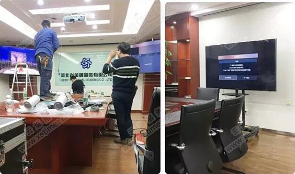 视频会议系统布线现场